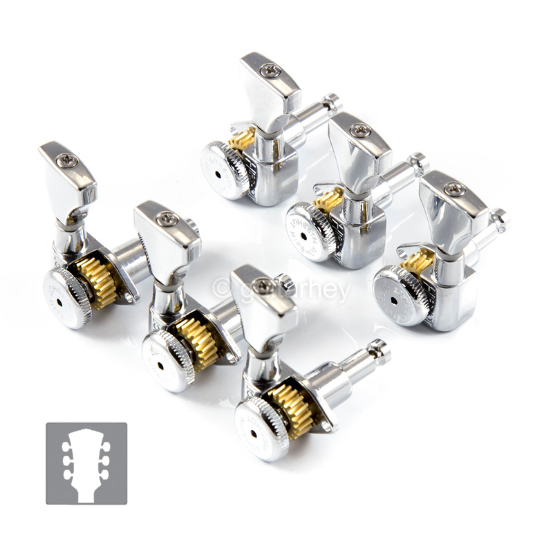 Hipshot 6K2GL0C Guitar Tuner Upgrade Kit 3+3 GripLock OpenGear 3x3