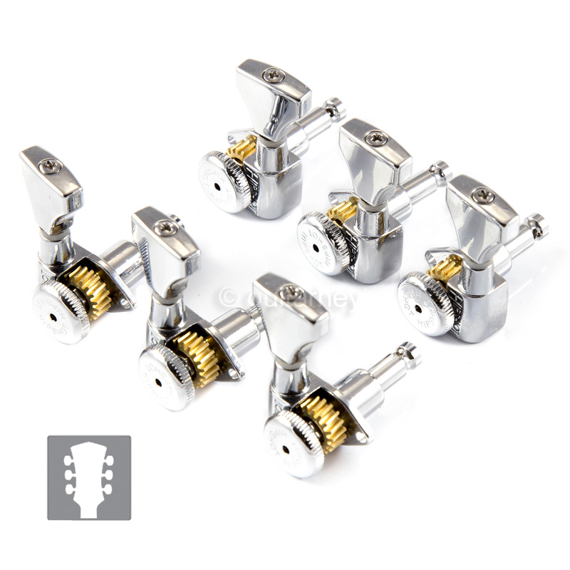 Hipshot 6K3GL0C Guitar Tuner PRS Upgrade Kit 3+3 GripLock OpenGear