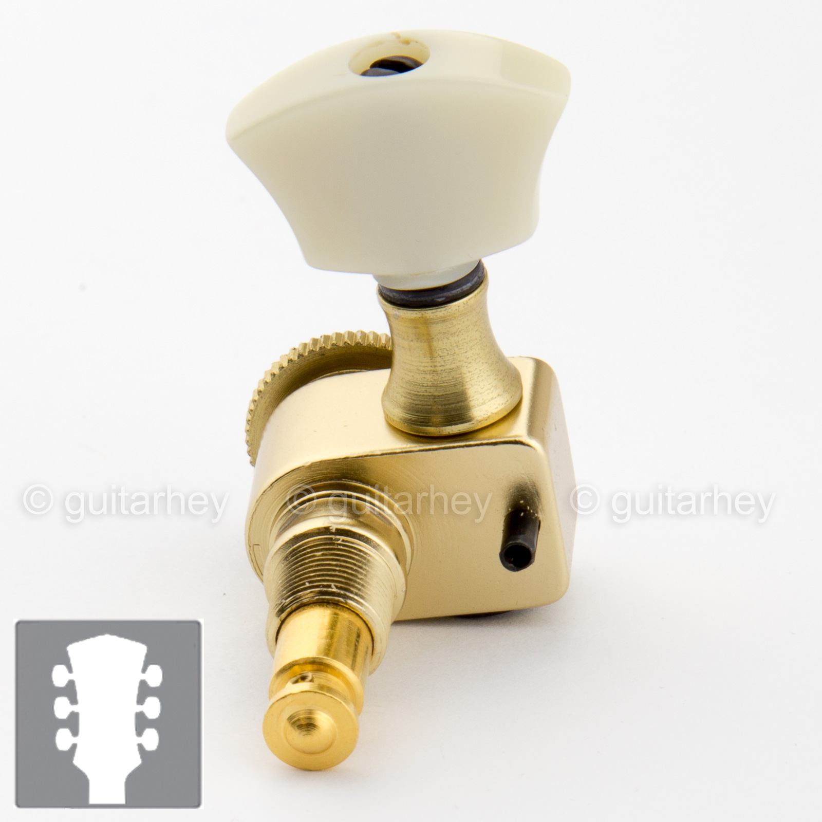 NEW Sperzel Locking Guitar Tuners TrimLok w/ PEARL Buttons 3x3 GOLD